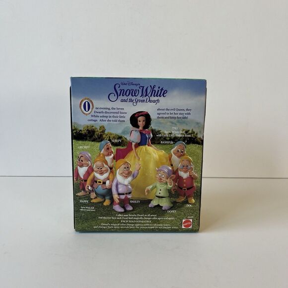 1992 Mattel Disney Snow White and the 7 Dwarfs Happy Doll Magic Color Change - Picture 6 of 6